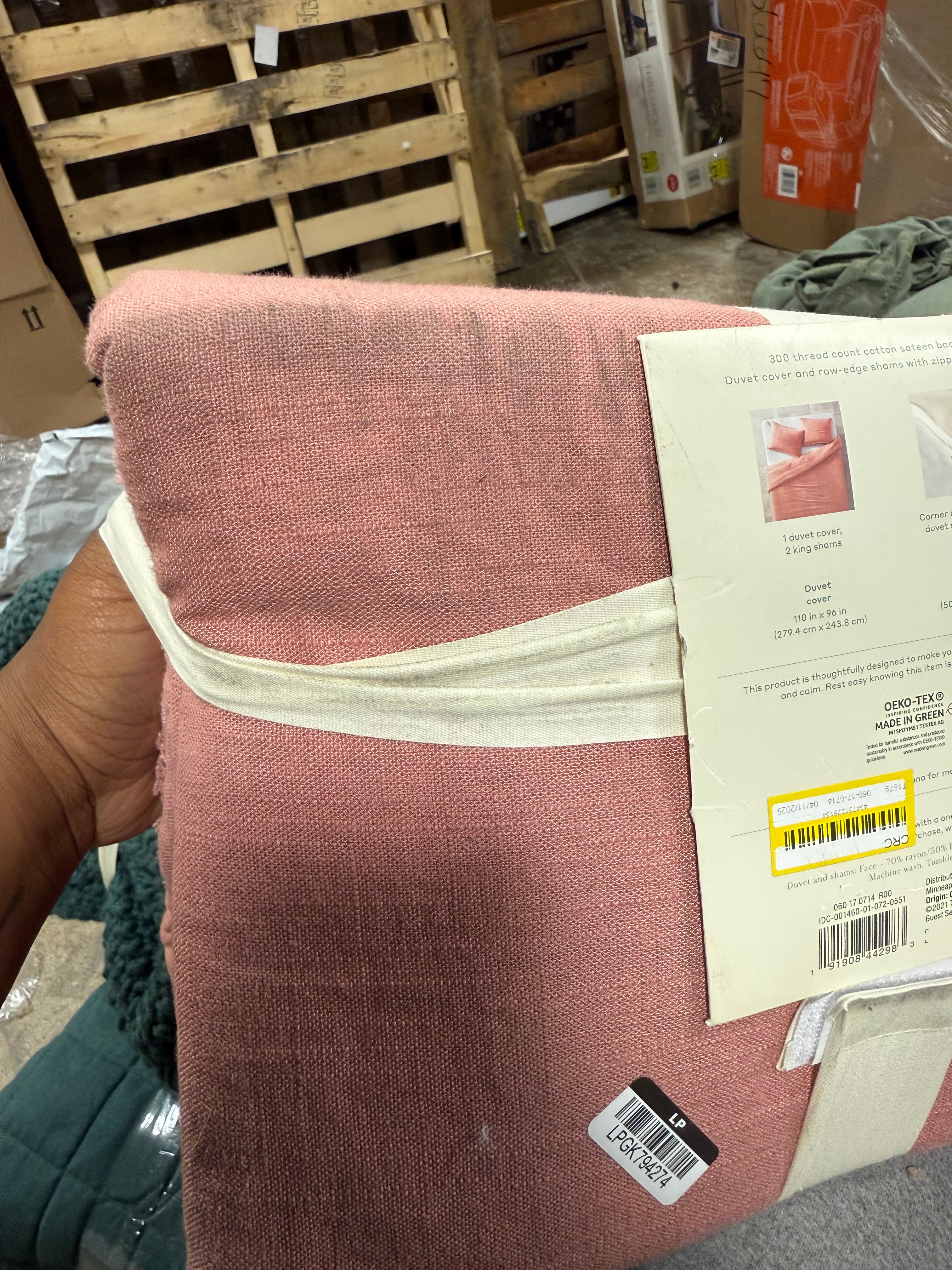 Linen Duvet & Sham Set - King
