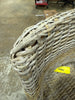 Magy Rattan and Mahogany Wood Barstool Kubu Gray/Rustic Taupe