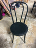 1-Piece Emery Metal Bistro Chair Matte Black - Steel Frame, No Assembly, Curved Back