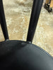 1-Piece Emery Metal Bistro Chair Matte Black - Steel Frame, No Assembly, Curved Back
