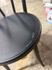 1-Piece Emery Metal Bistro Chair Matte Black - Steel Frame, No Assembly, Curved Back
