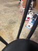 1-Piece Emery Metal Bistro Chair Matte Black - Steel Frame, No Assembly, Curved Back