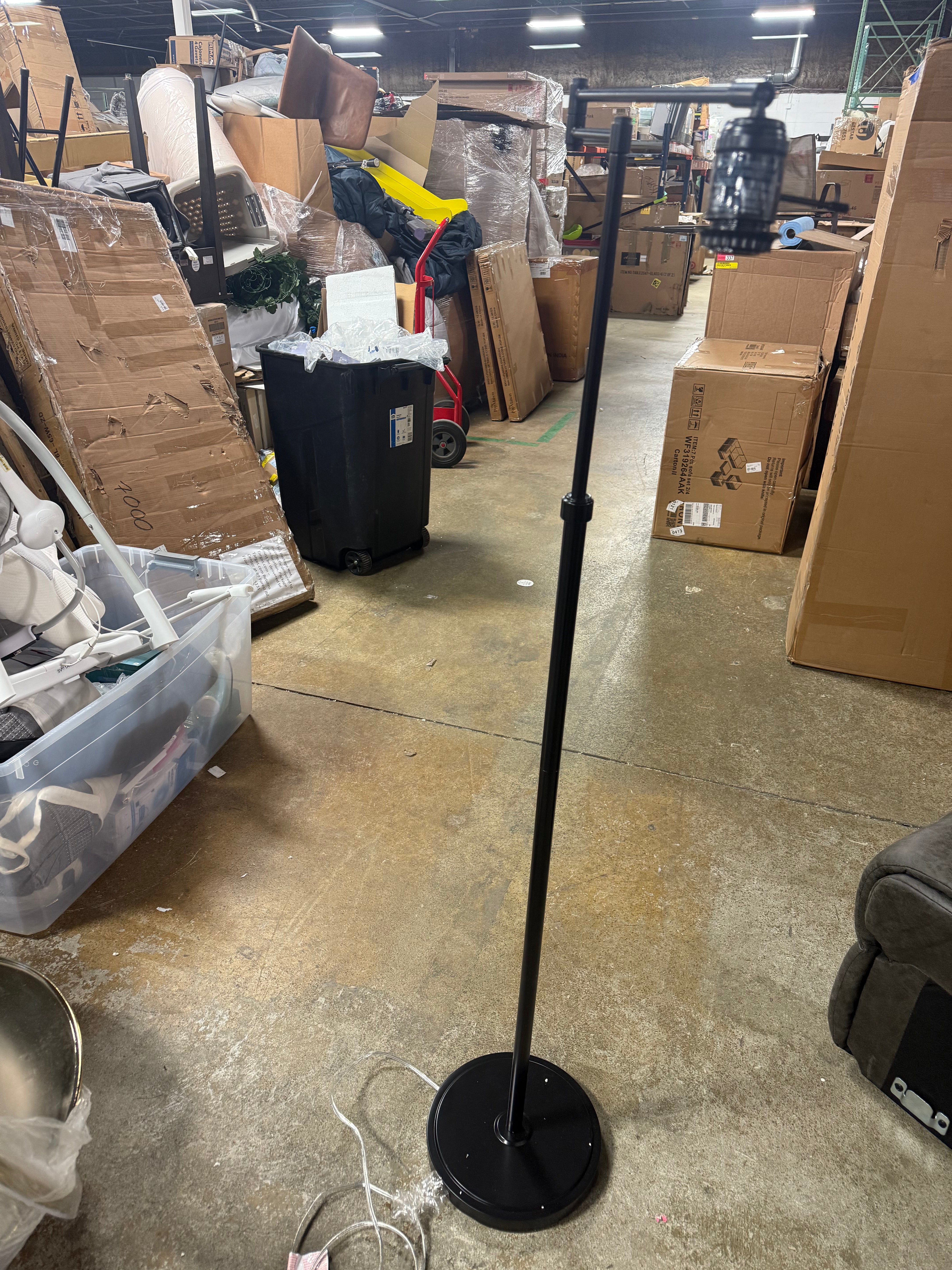 Traditional Oil Rubbed Swing Arm Floor Lamp Brown