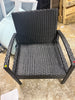 3-Piece Wicker Patio Conversation Set with Tan Cushions