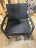 3-Piece Wicker Patio Conversation Set with Tan Cushions