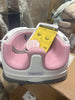 Baby Base 2-in-1 Booster Feeding High Chair and Floor Seat with Self-Storing Tray - Peony