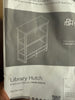 Briarbrook Library Hutch Barrel Oak - Industrial Design, Metal Frame, Open Storage & Shelf