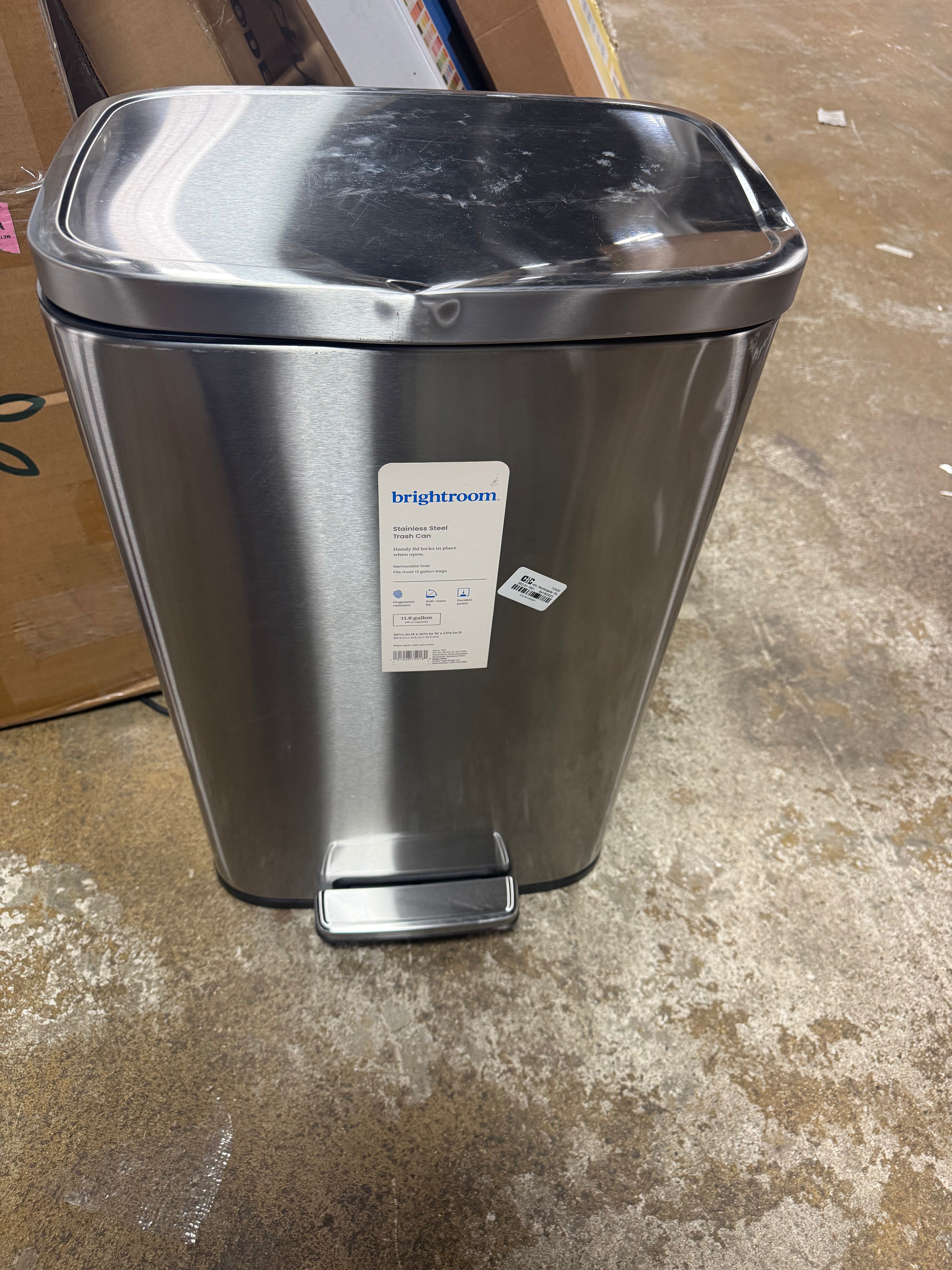 Rectangular Step Trash Can