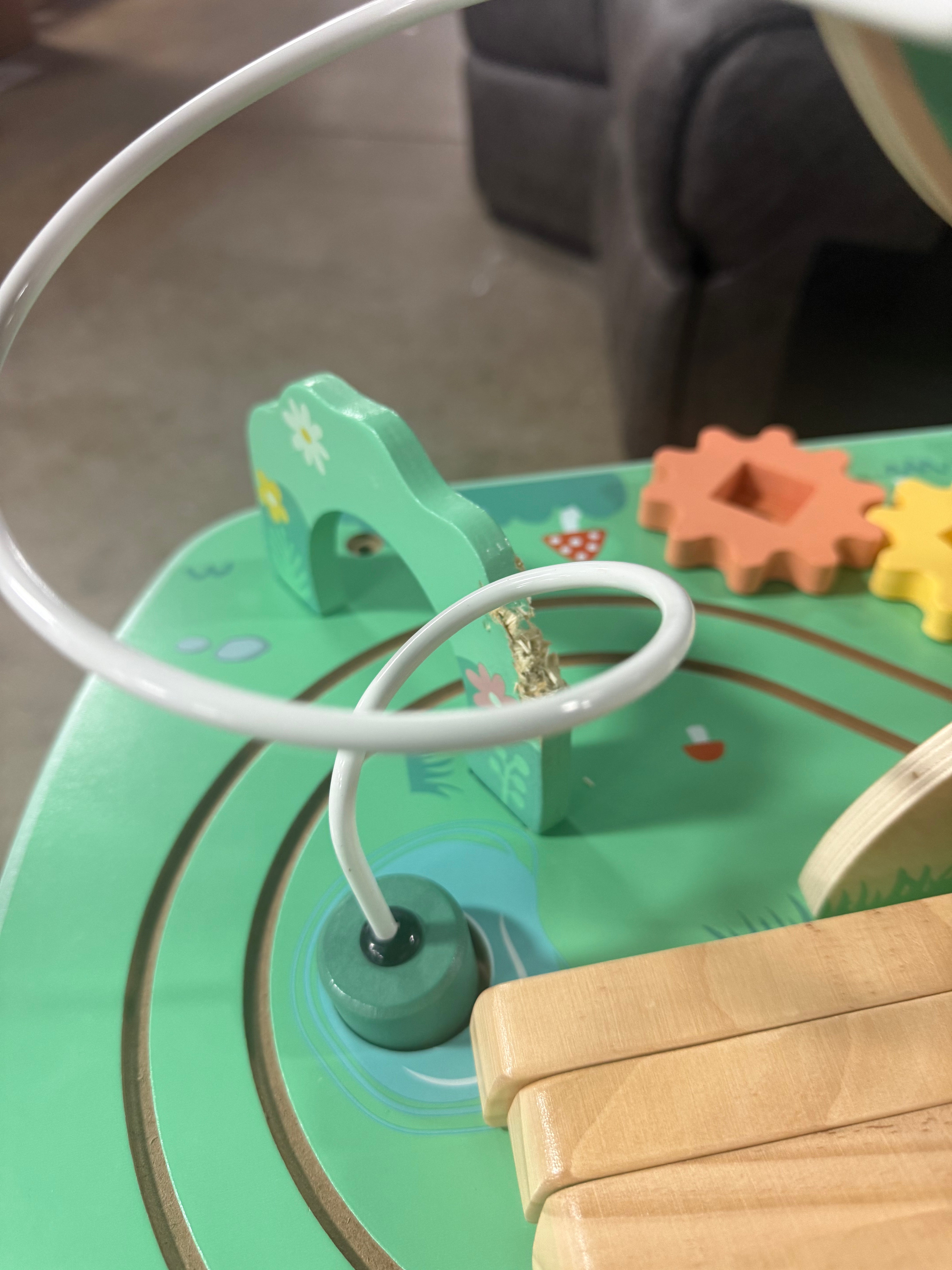 Activity Table - Music & Multiple Activities, Wood & Metal, Creative Thinking, Fine Motor Skills