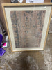 1-Piece Textured Fabric Framed Wall Art - Burlap Material, Abstract Digital Art, Beige Polystyrene Frame