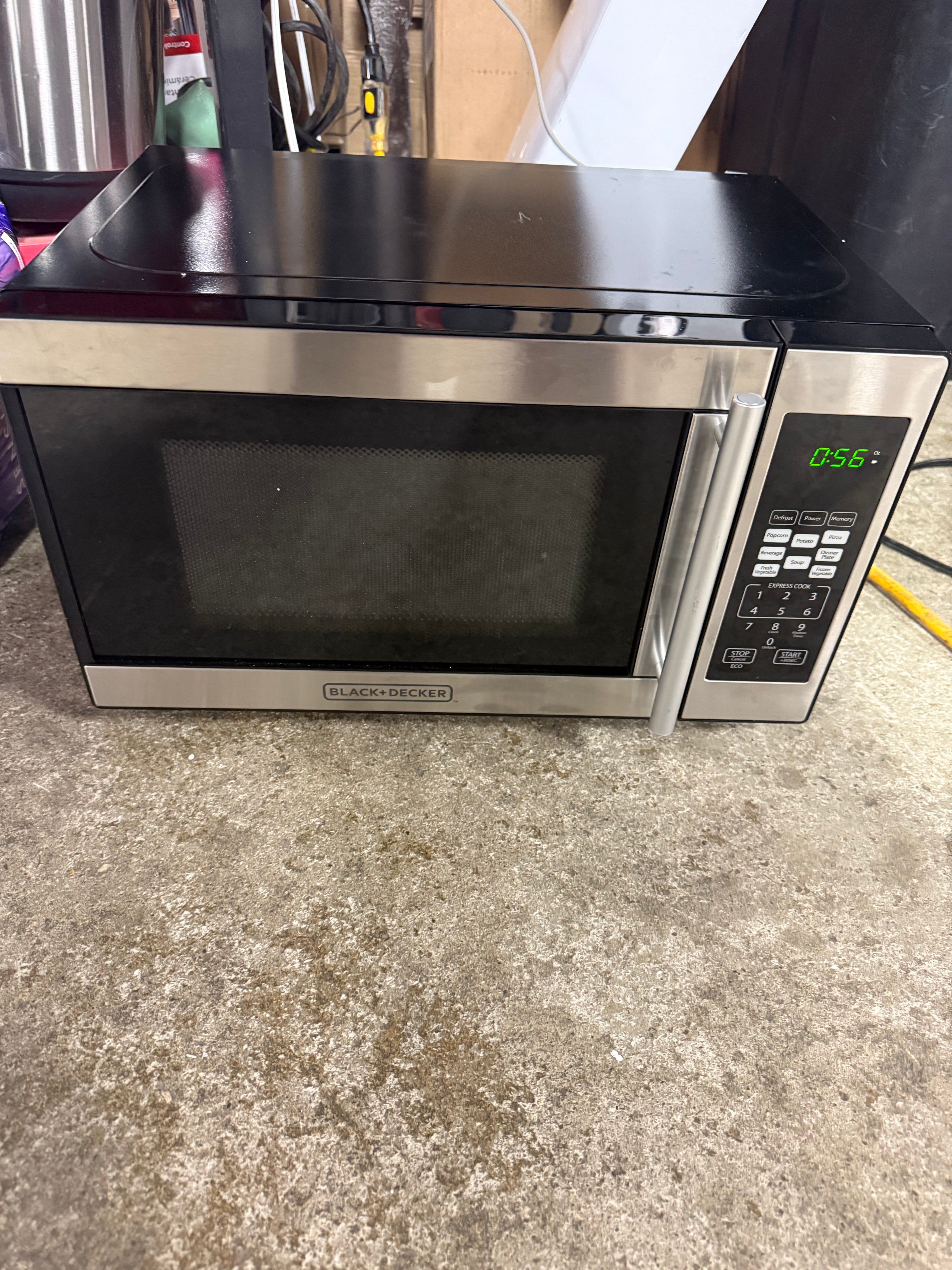 Microwave Oven - Black - Countertop, Small Dorm Microwave, Child Lock, 8 Programs