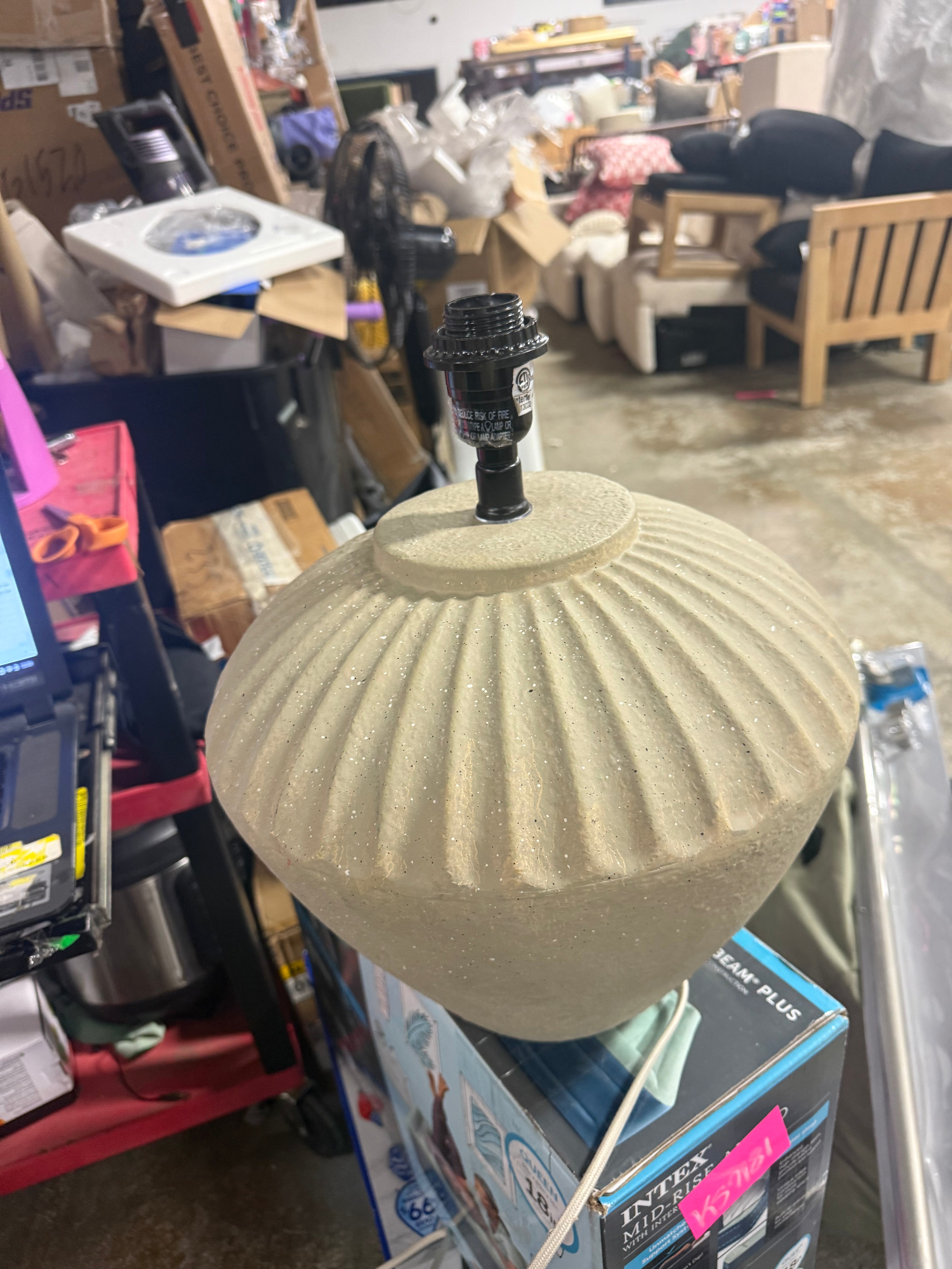 Ceramic Table Lamp Tan
