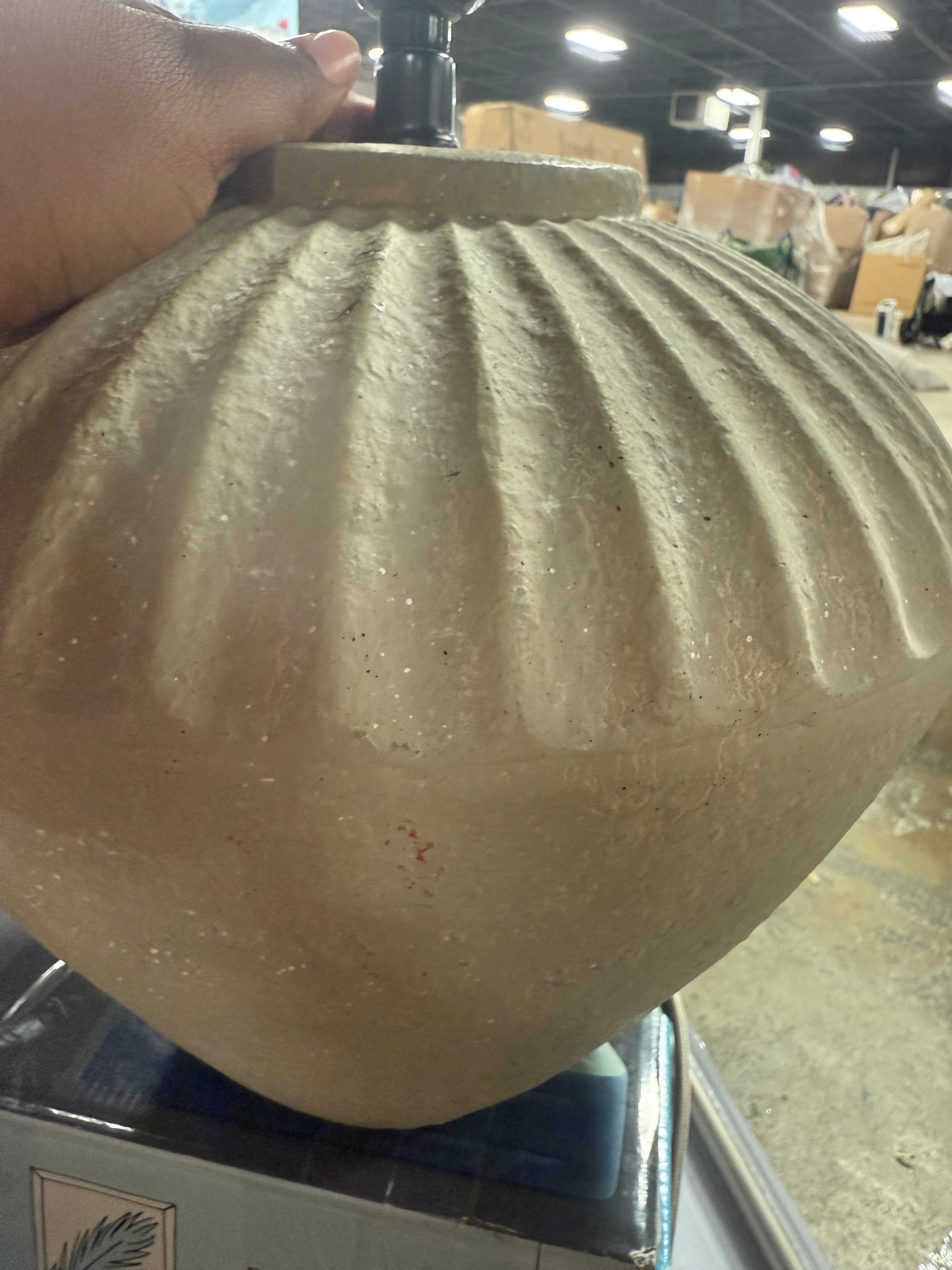 Ceramic Table Lamp Tan