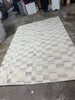 Irregular Checkerboard Tufted Rug Cream 7'x10'
