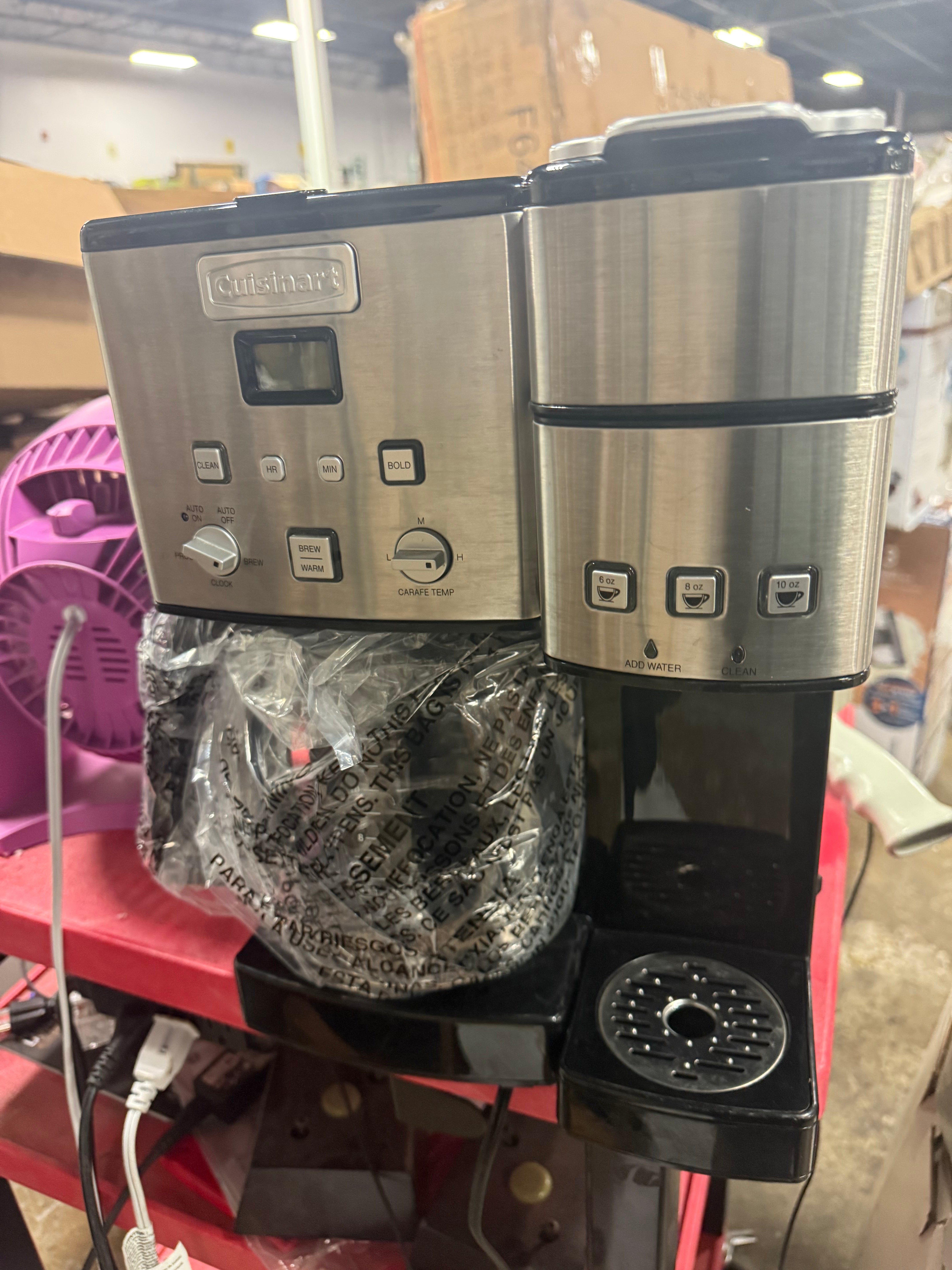 Coffee Center 12 Cup Coffeemaker and Single-Serve Brewer Stainless Steel