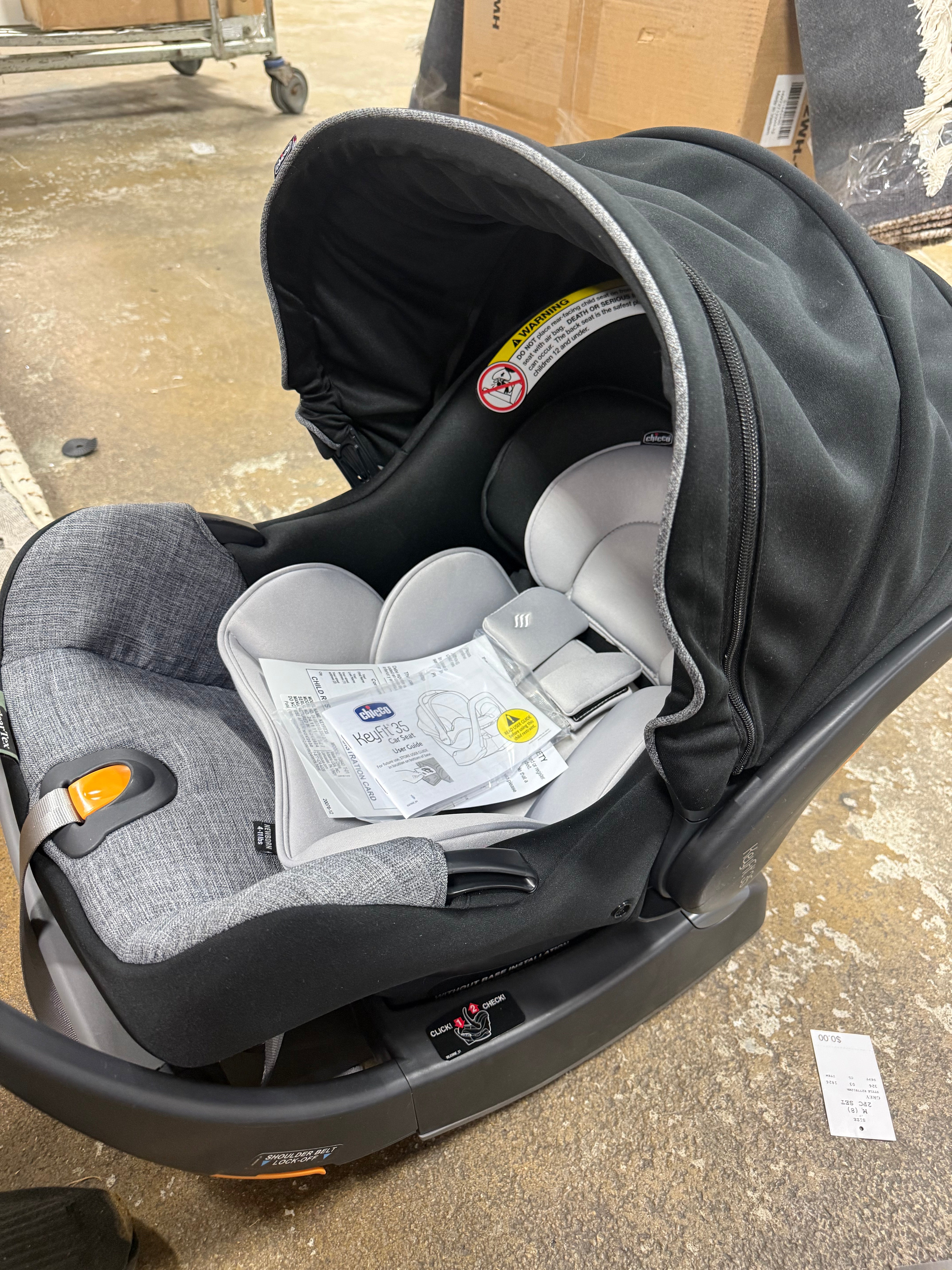 KeyFit Zip ClearTex Infant Car Seat