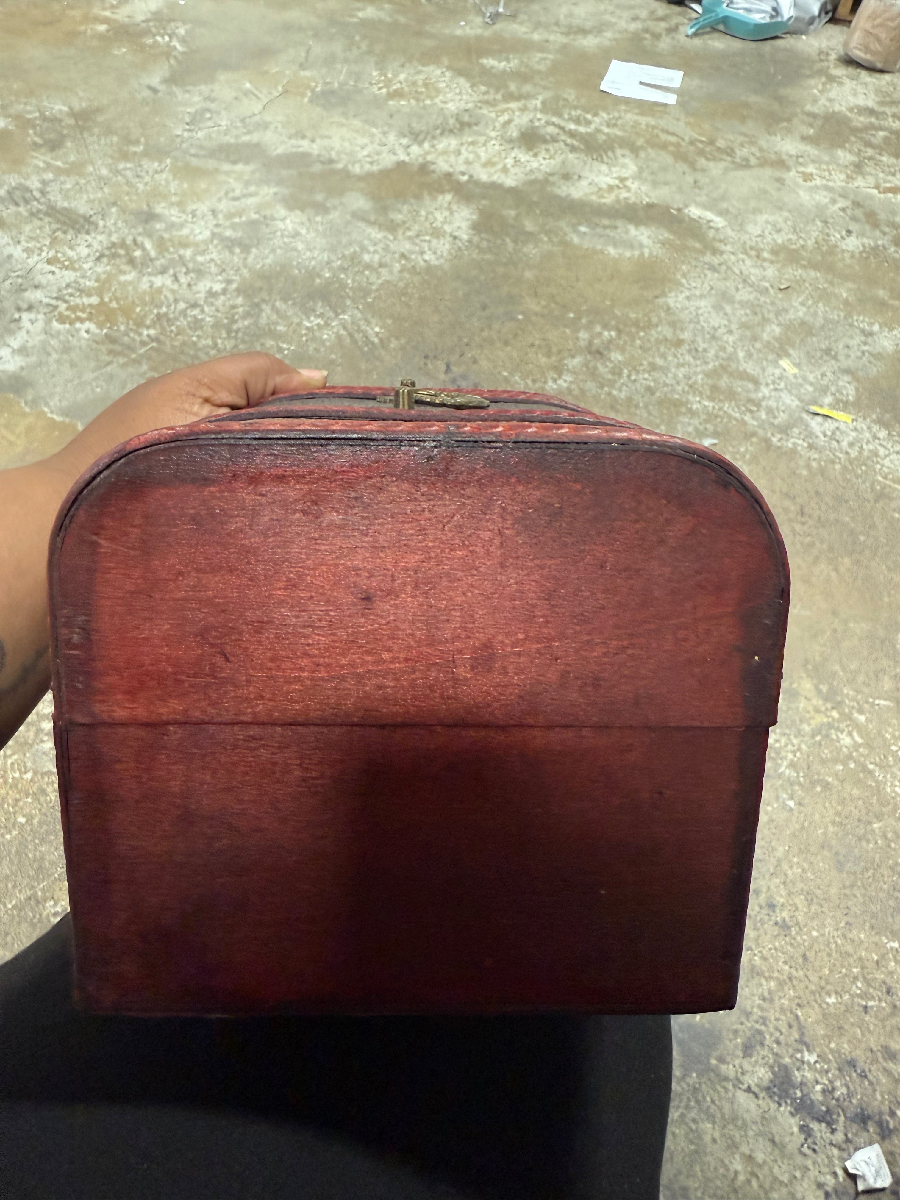 Set of 5 Diamond Embossed MDF and Faux Leather Exquisite Exquisit Jewelry Chest Box