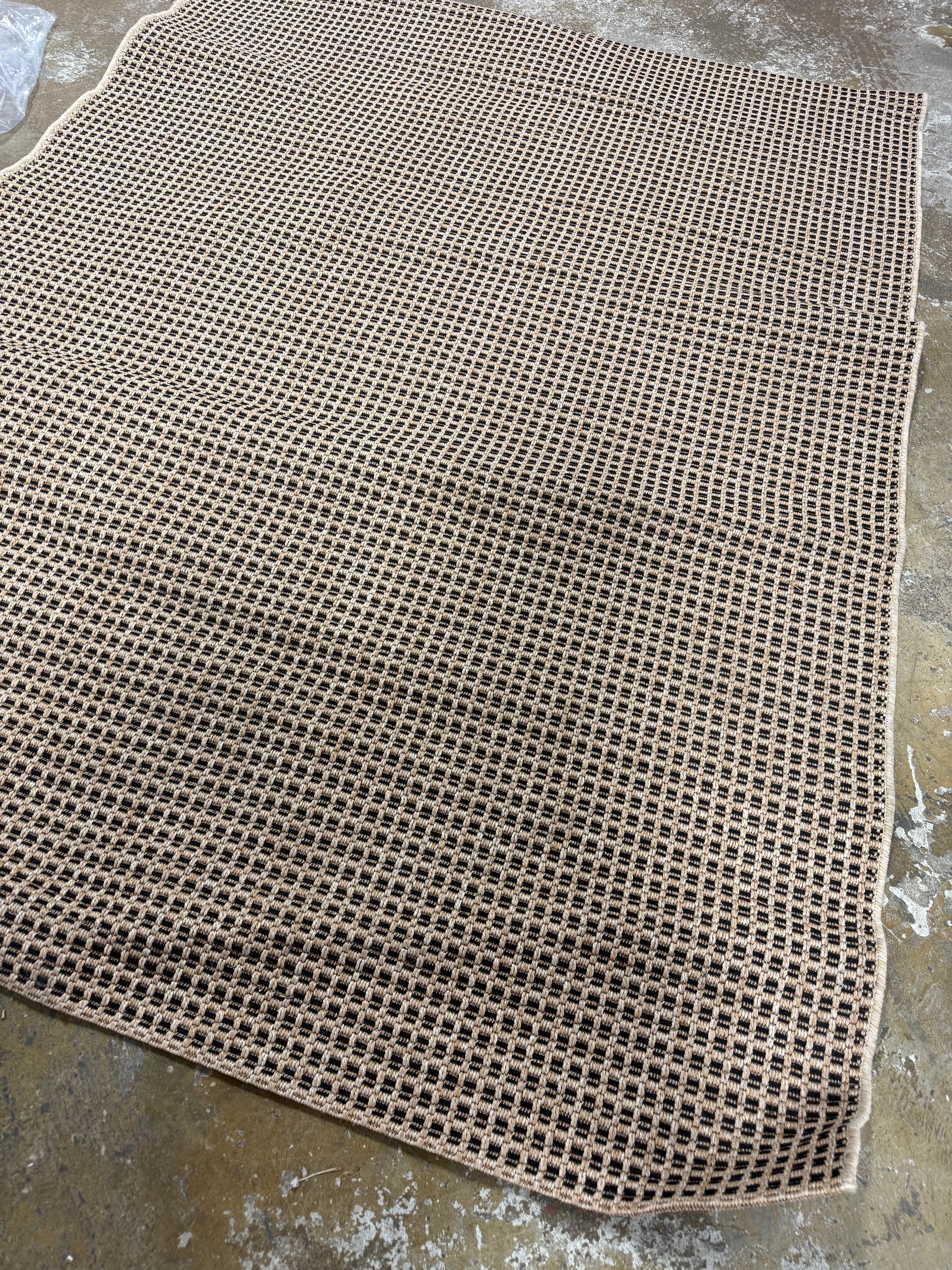 Boho Kitchen Mats for Floor, Cotton Runners, Neutral Woven Non Shedding Carpet 5'x7', Khaki