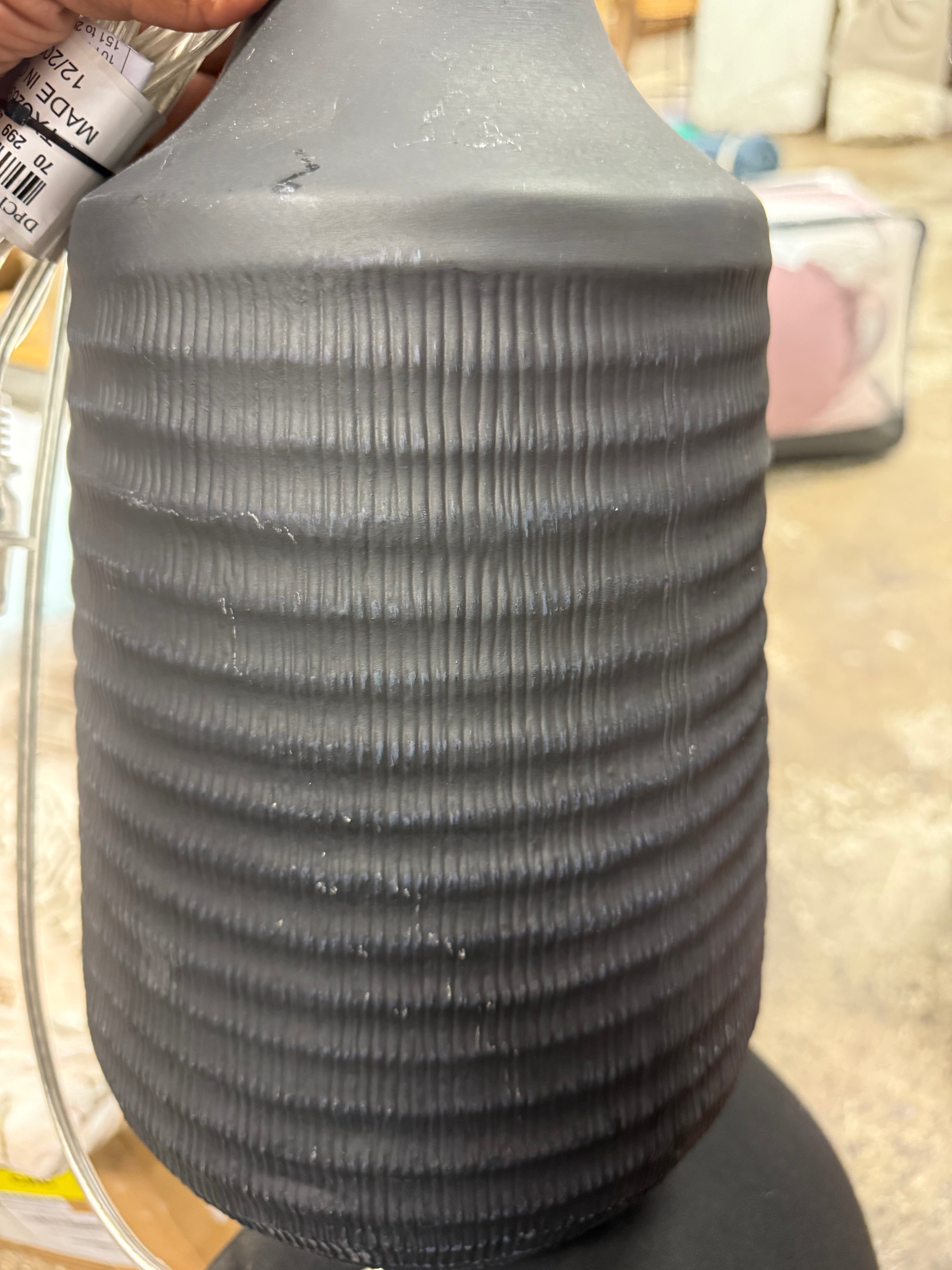 Modern Black Ceramic Table Lamp Base