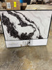 2pk Marble Framed Printed Canvases Black/Tan - Modern Abstract Digital Art, Polystyrene Frame