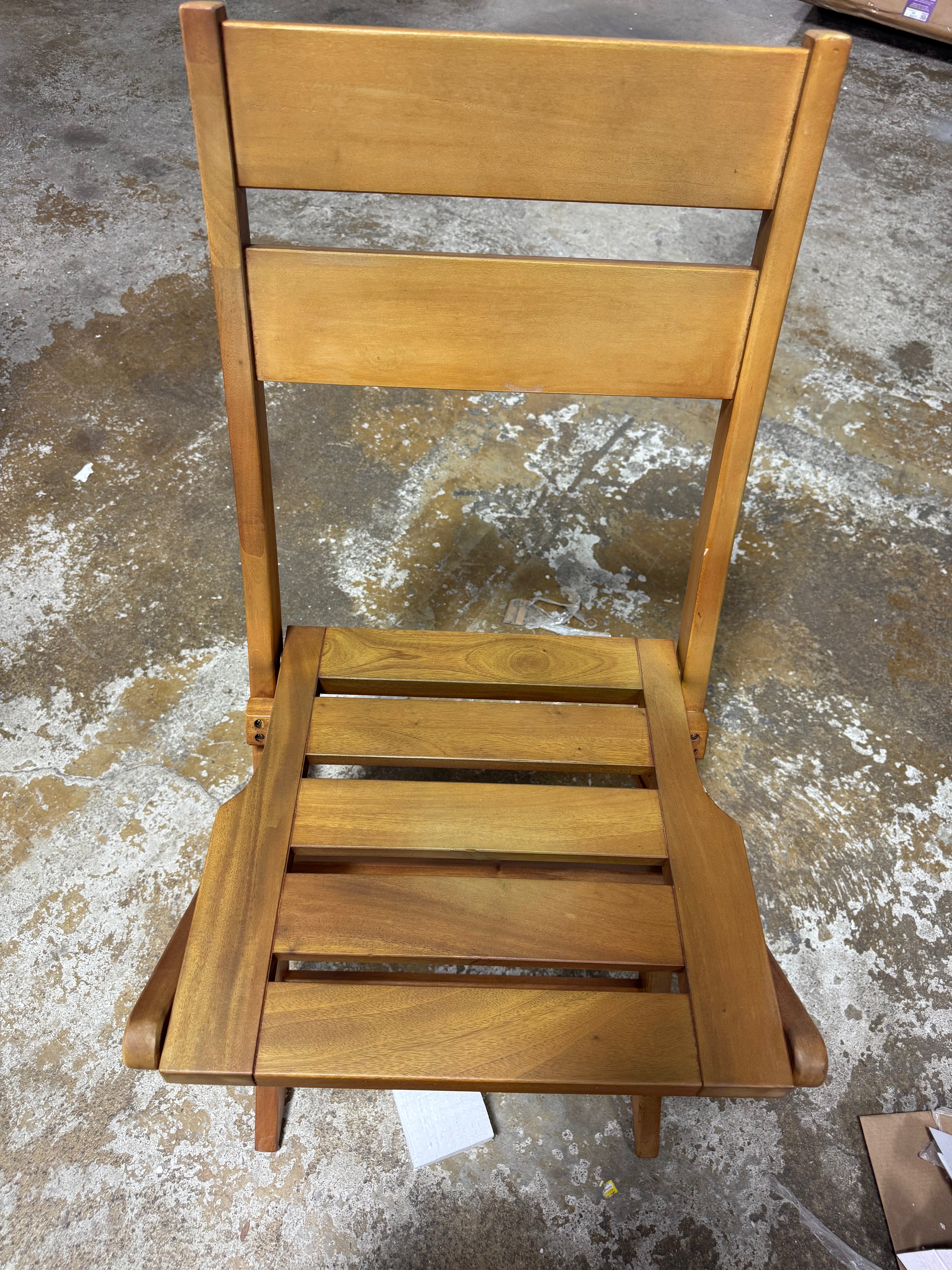 Ferron Wood Outdoor Portable Sport Chair Natural
