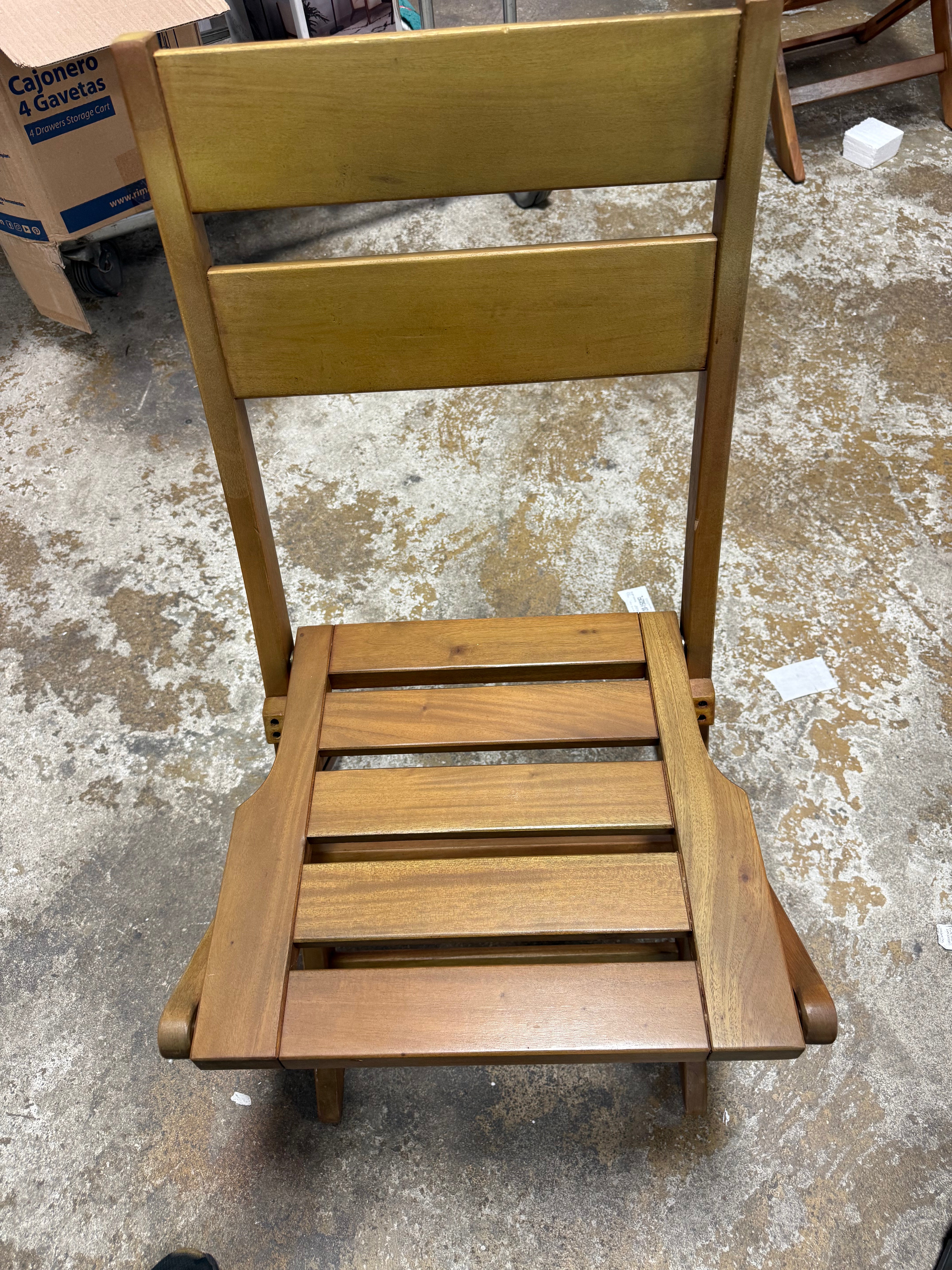 Ferron Wood Outdoor Portable Sport Chair Natural