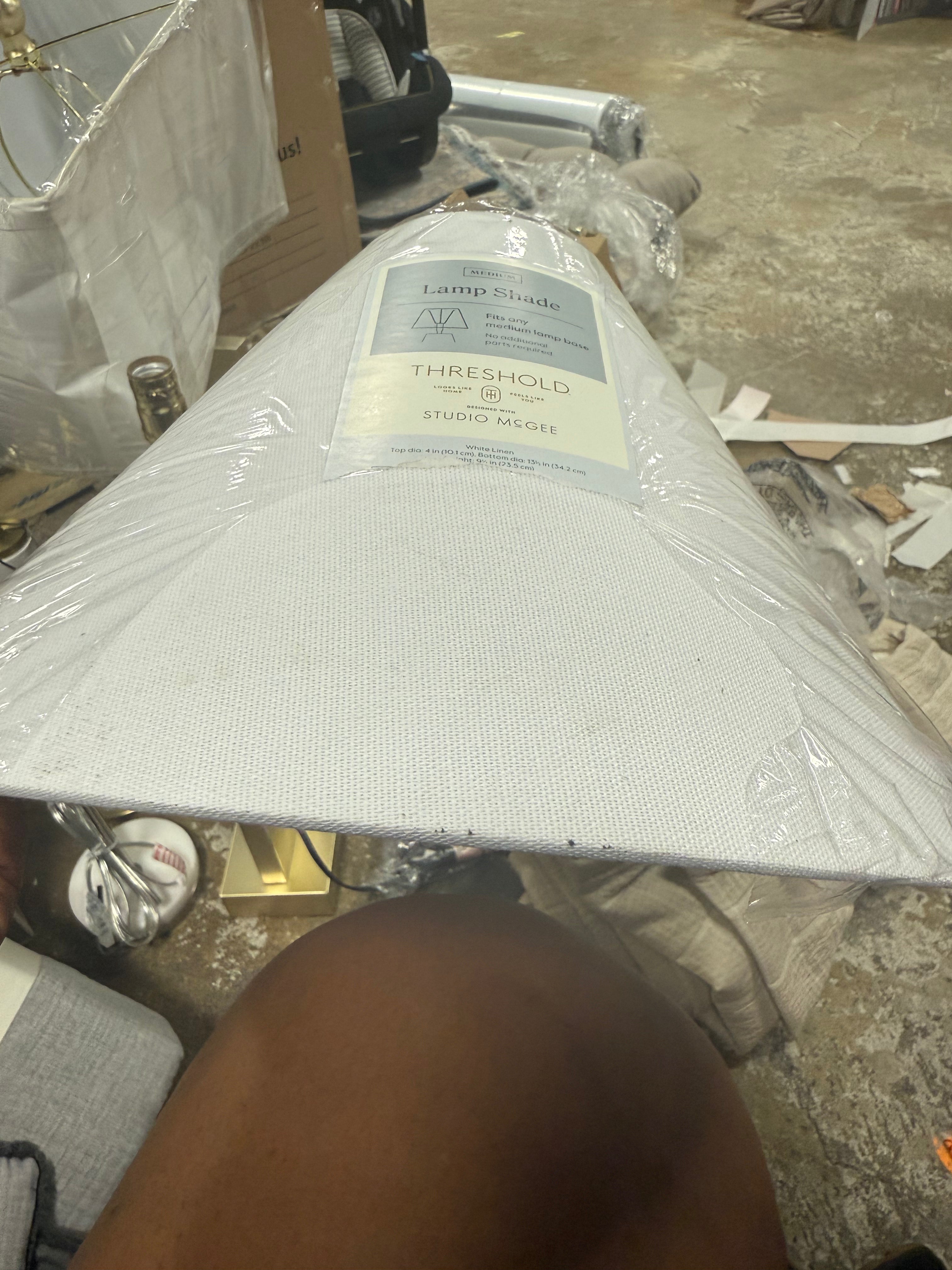 Large Bottom Empire Lamp Shade Linen Chimney Top x High Spider Replacement Harp and Finial Fitting