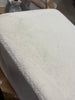 Warren Ottoman Square Elegant Boucle, Stationary Ottomans, Backless Chair, Footrest, Snow White Ivory