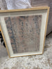 1-Piece Textured Fabric Framed Wall Art - Burlap Material, Abstract Digital Art, Beige Polystyrene Frame