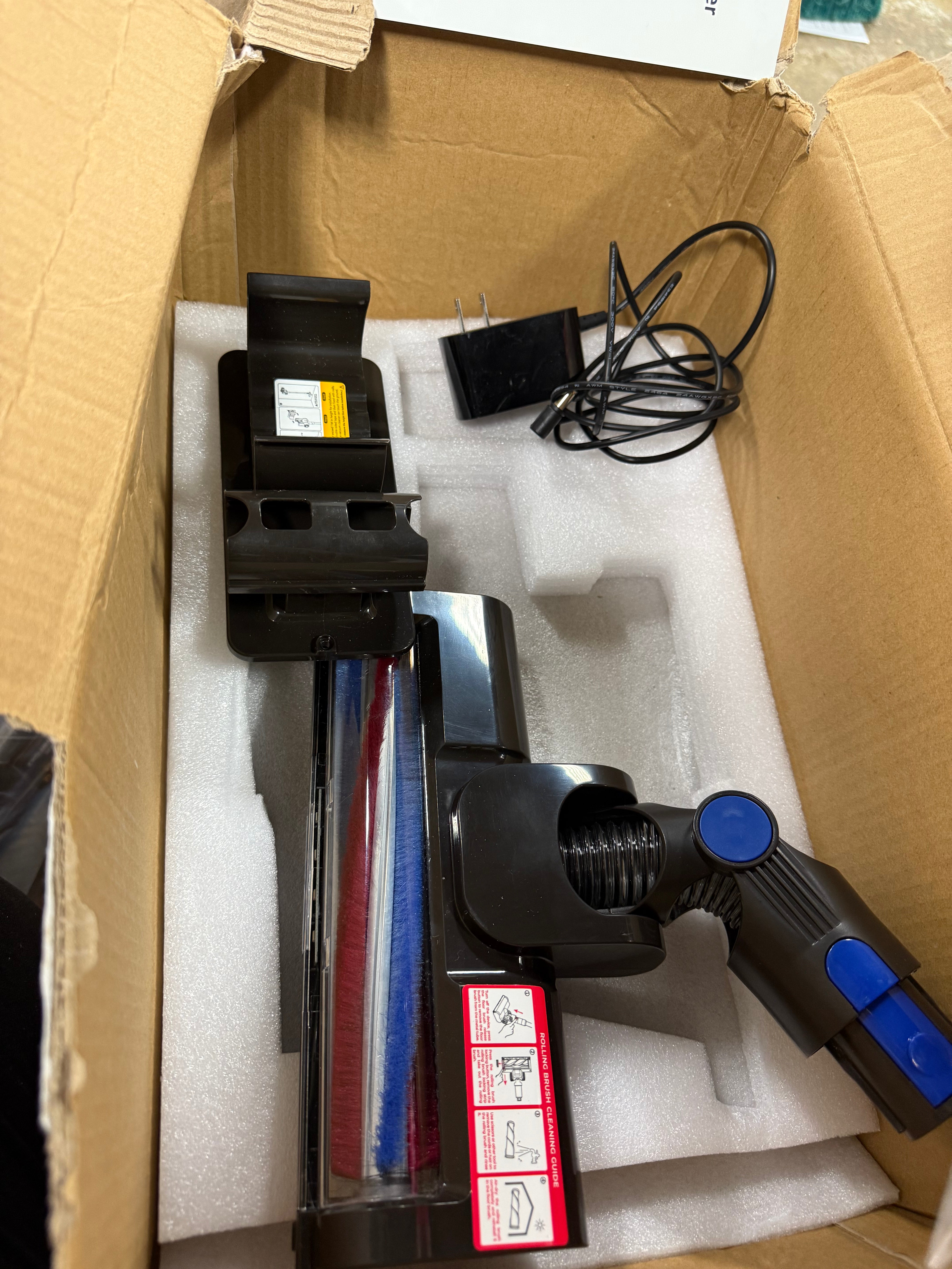 Bossdan Cordless Vacuum, Lightweight Stick Vacuum Cleaner for Hardwood Floor, Quiet, Blue, New