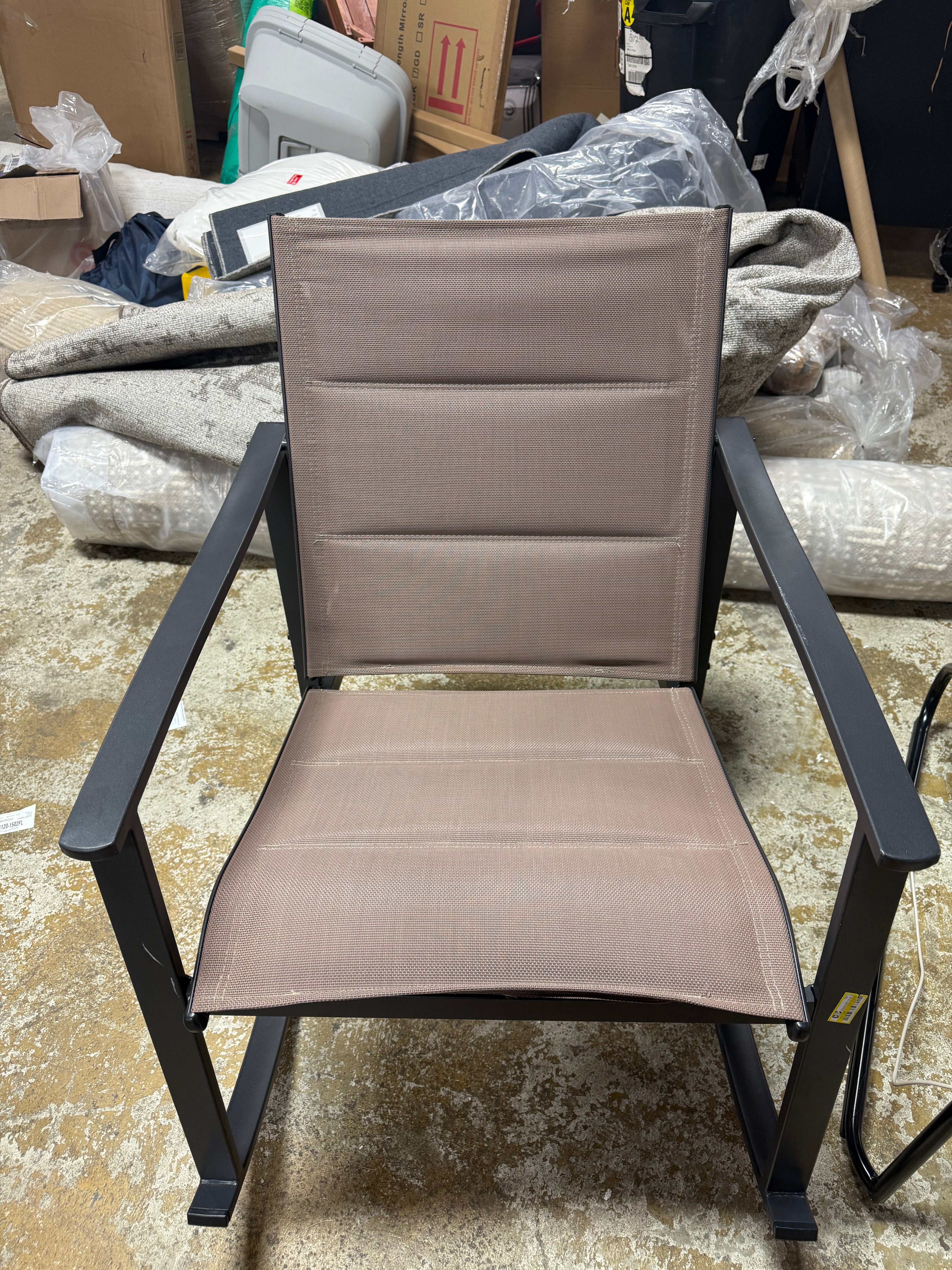 1-Piece Flex Comfort Outdoor Rocking Chairs with Steel Frames