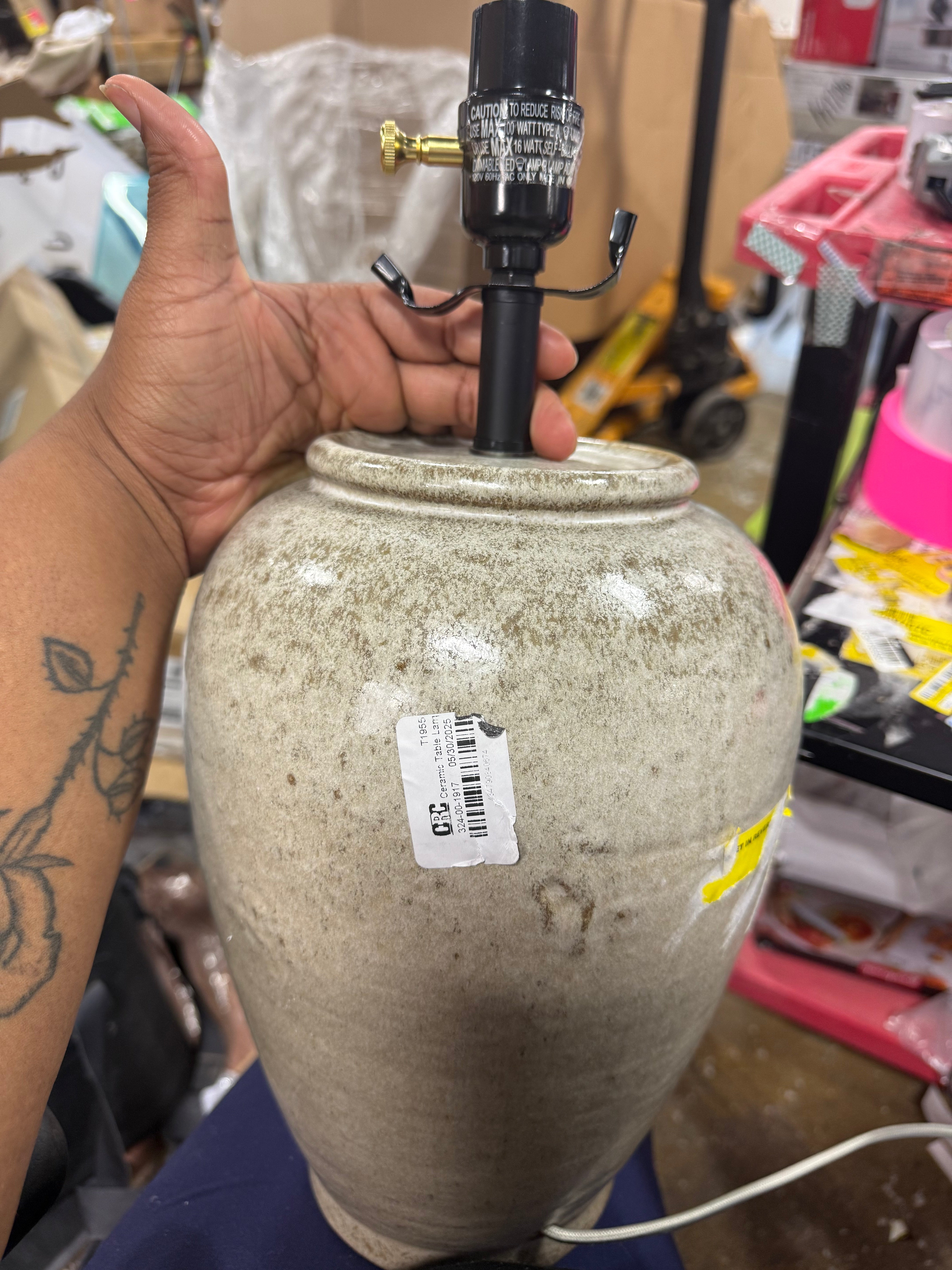 Ceramic Table Lamp Cream