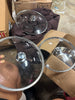 Chafing Dishes for Buffet with Glass Lid & Lid Holder - Set of 3