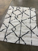 Modern Shag Rug 5x7 Ivory and Black Area Rug