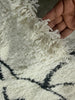 Modern Shag Rug 5x7 Ivory and Black Area Rug