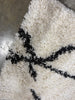 Modern Shag Rug 5x7 Ivory and Black Area Rug