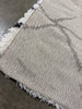 Modern Shag Rug Ivory and Black Area Rug 7'x10'