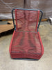 PVC Stackable Patio Lounge Chair Red
