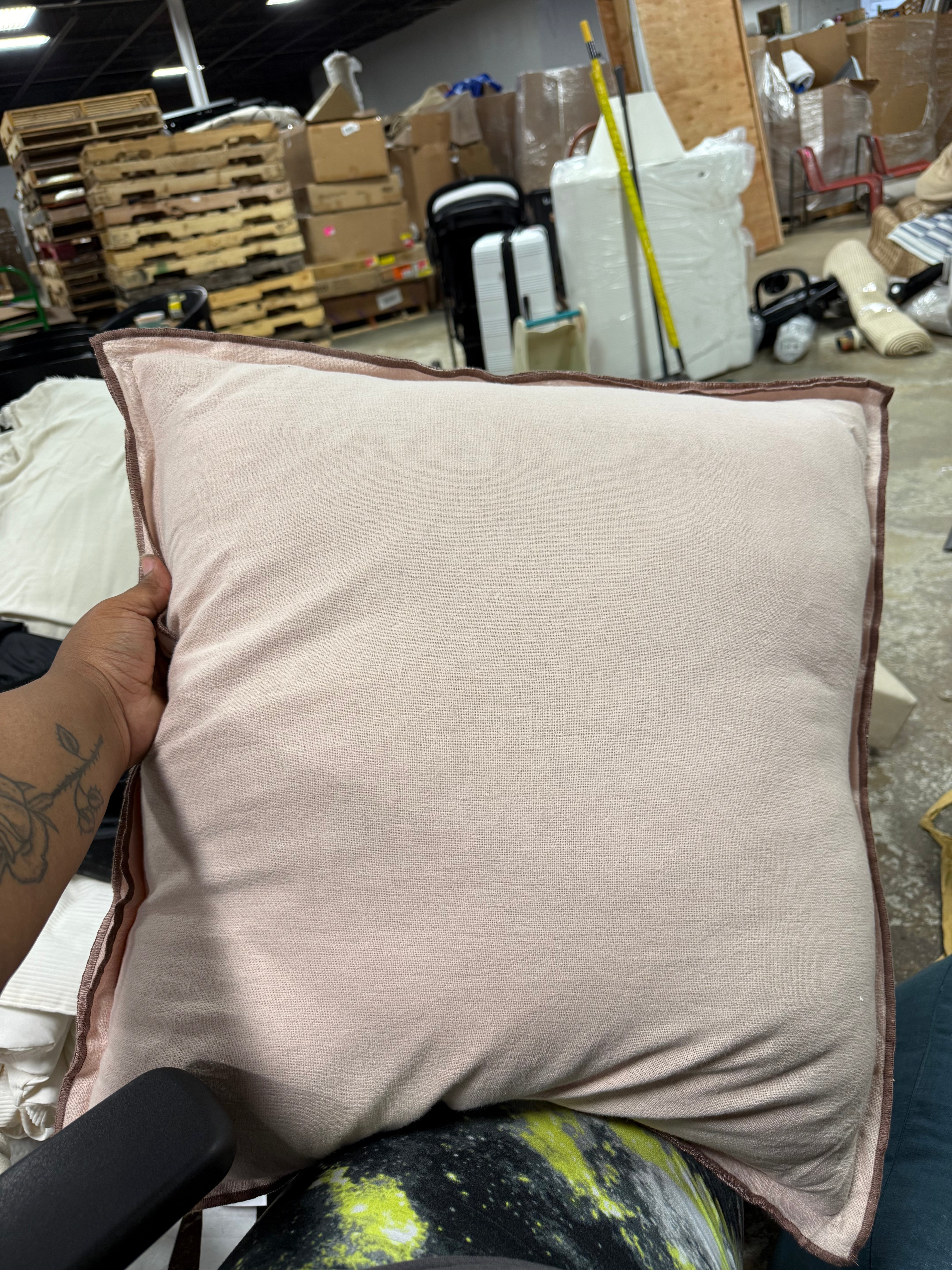 Linen Square Throw Pillow