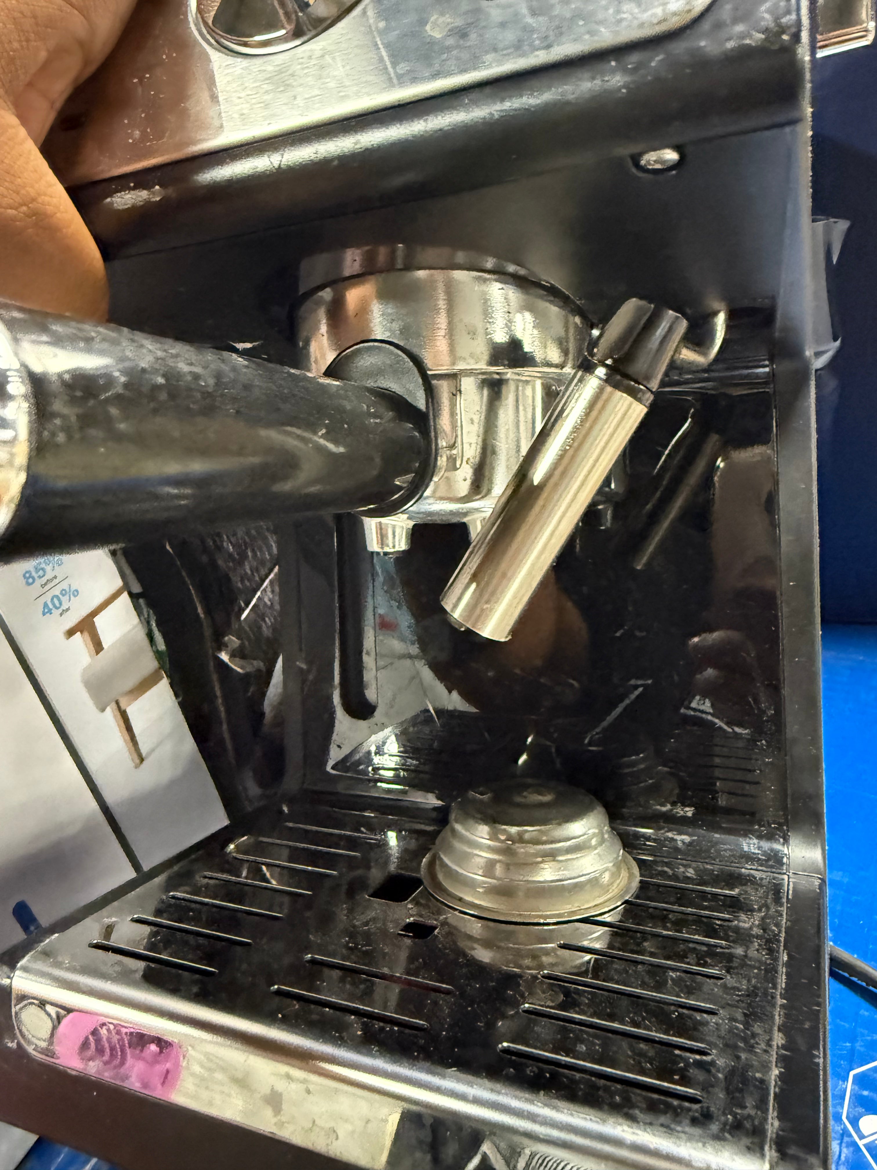 Espresso and Cappuccino Machine Silver/Black 15-Bar Pump