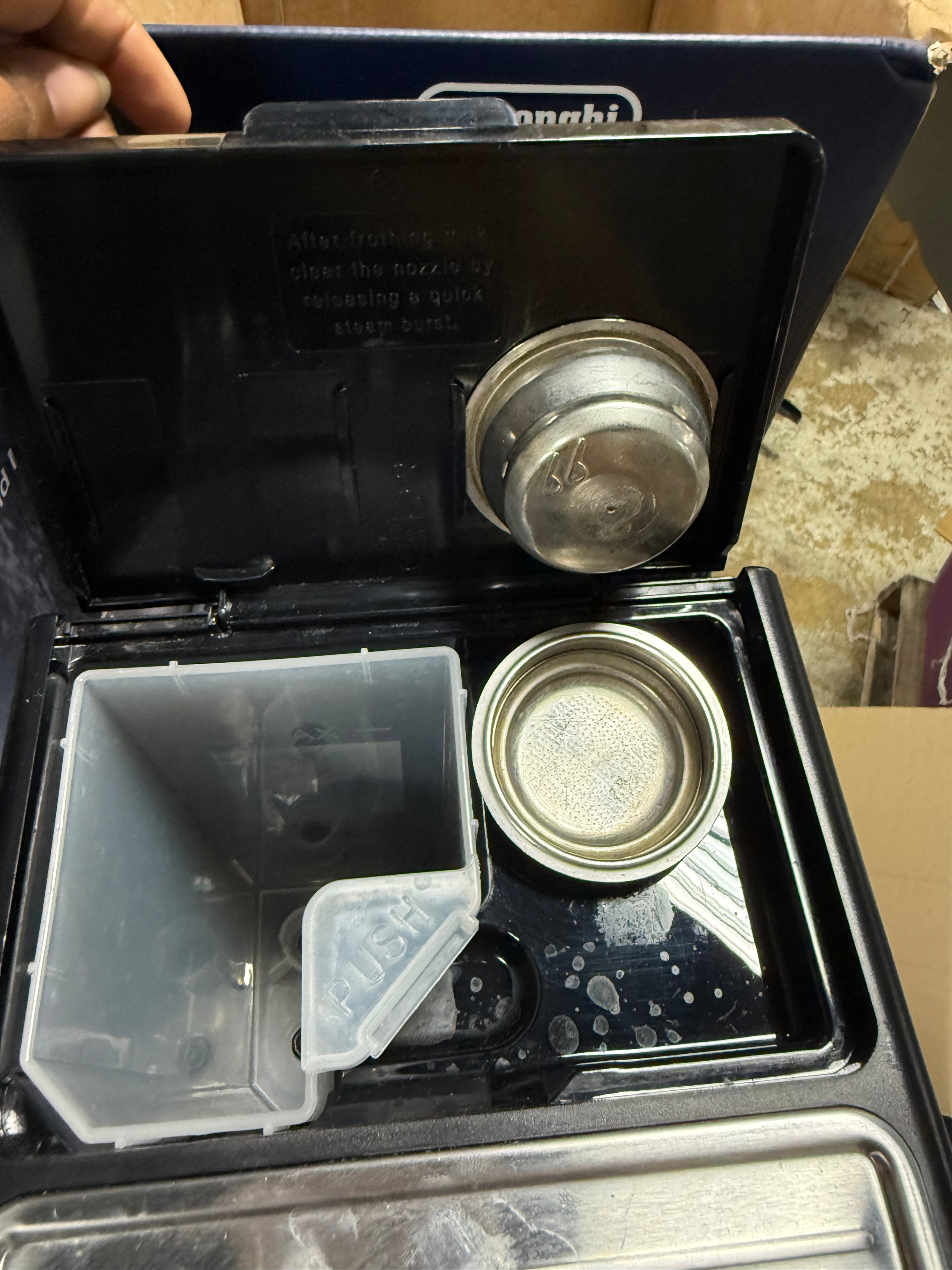 Espresso and Cappuccino Machine Silver/Black 15-Bar Pump