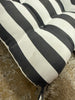 Outdoor High Back Dining Chair Cushion in Canopy Stripe Gray