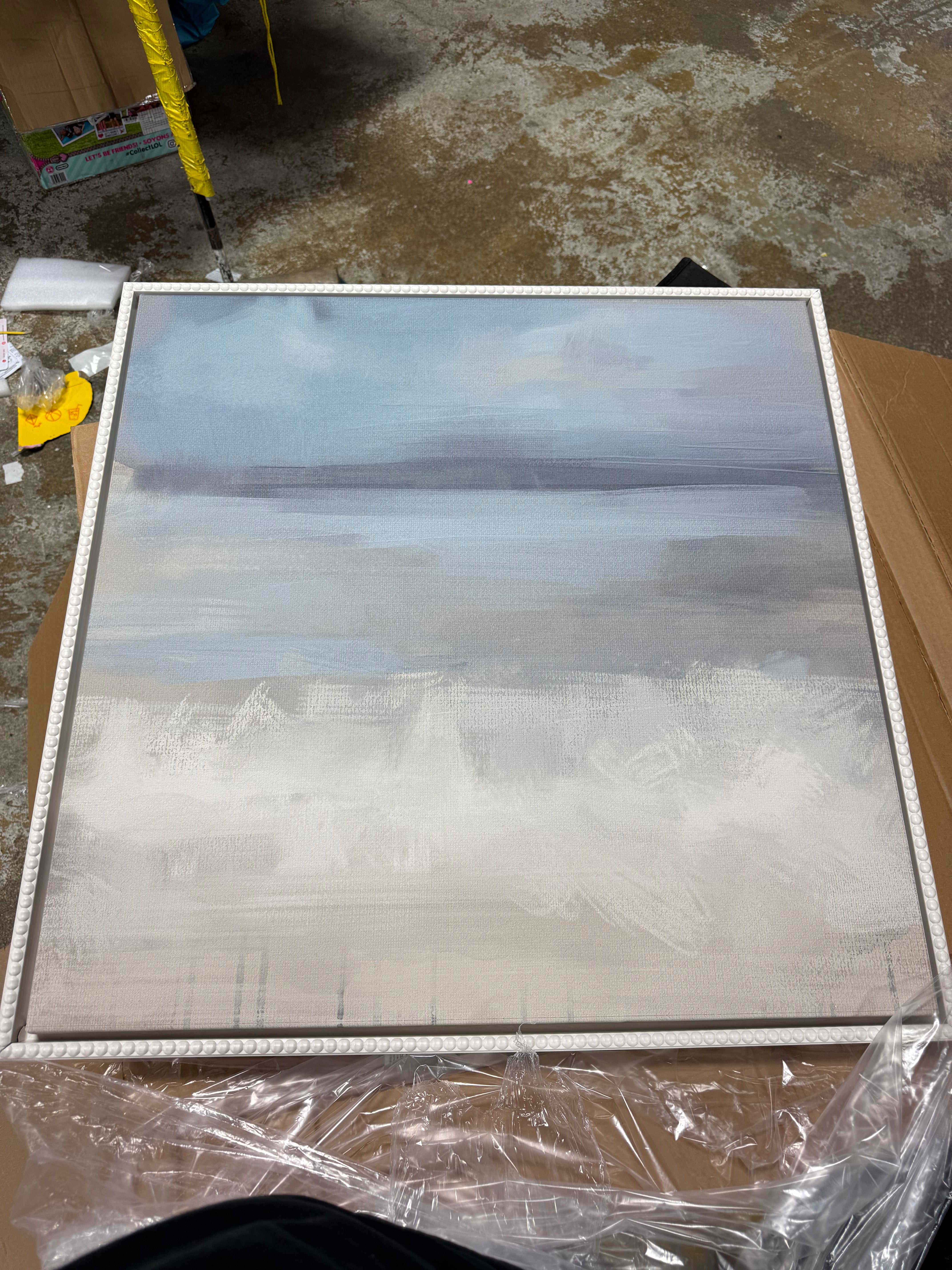 Sylvie The Blues Framed Canvas by Mary Sparrow