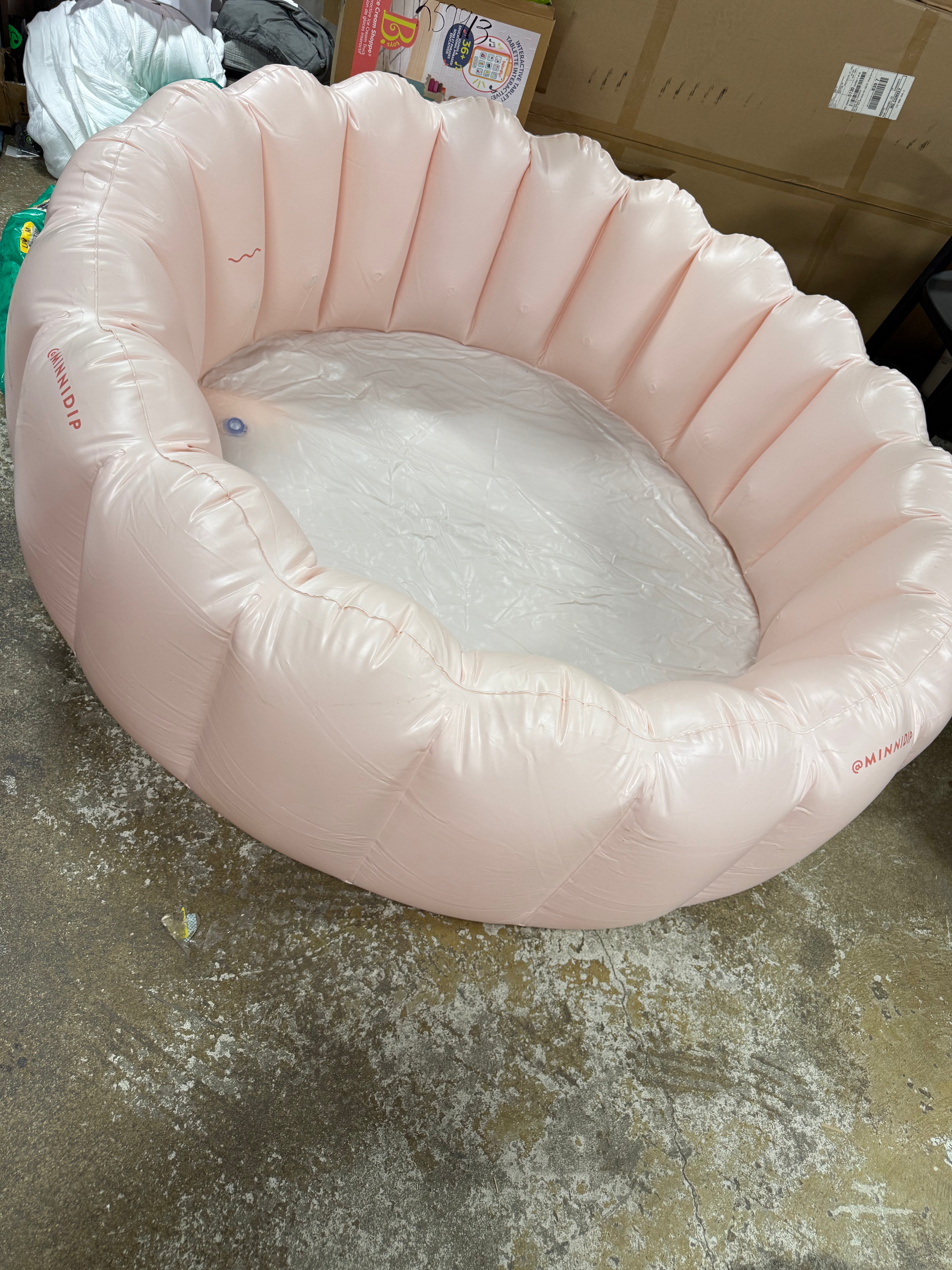 Tufted Pool Novelty Kiddie Pool - Blush: PVC Inflatable