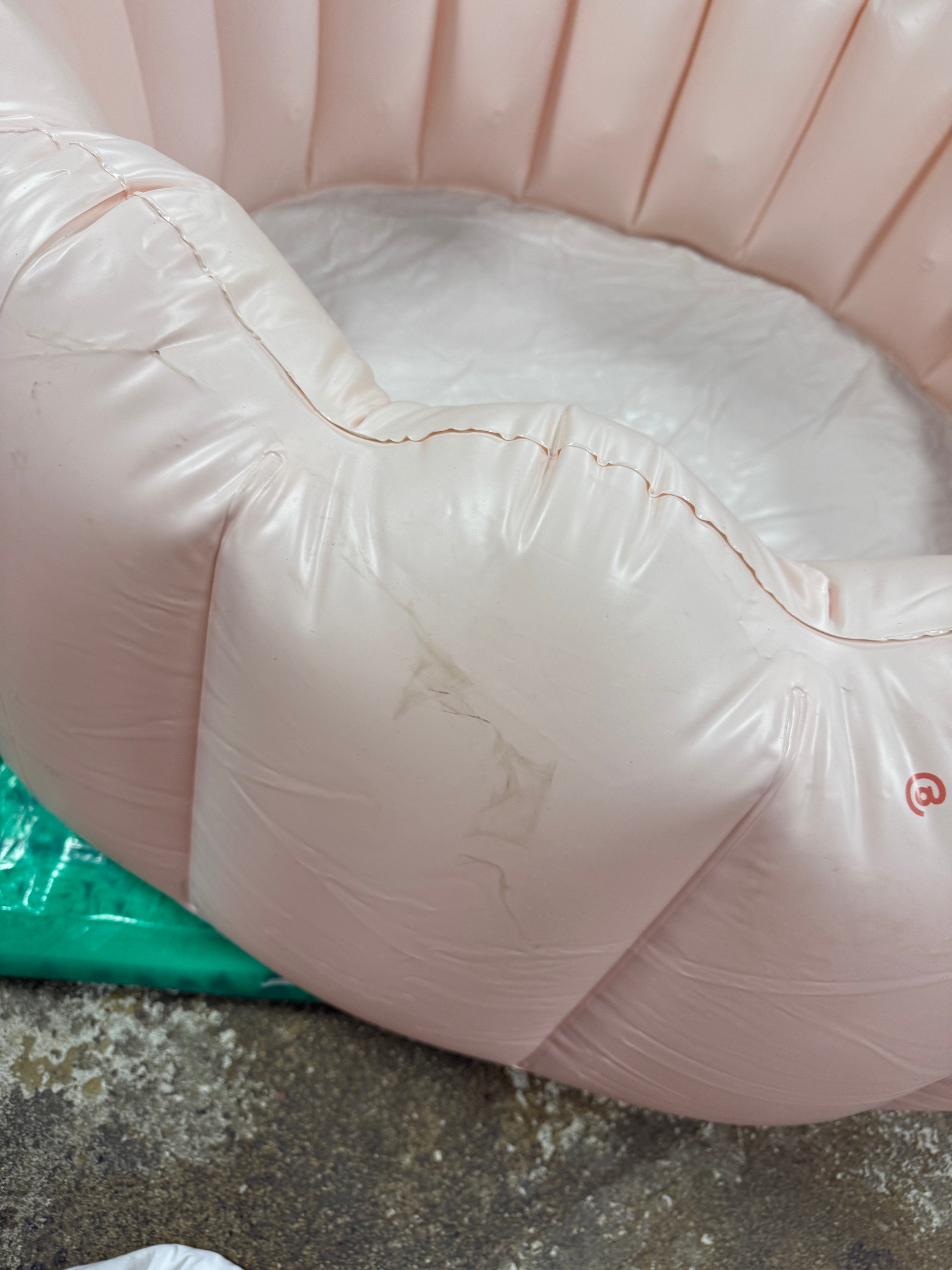 Tufted Pool Novelty Kiddie Pool - Blush: PVC Inflatable