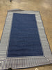 Bordered Washable Area Rugs 5x7 Blue