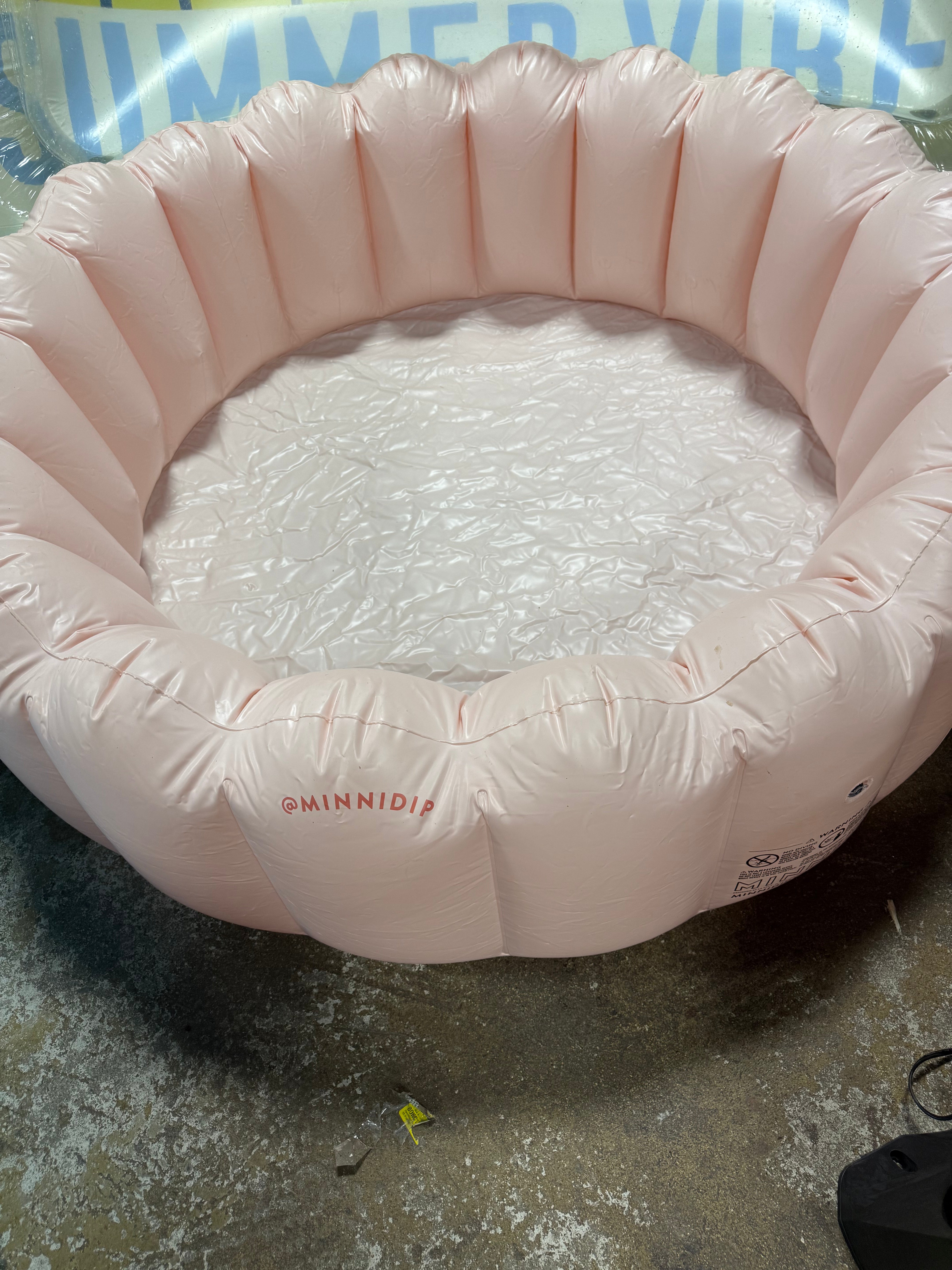 Tufted Pool Novelty Kiddie Pool - Blush: PVC Inflatable
