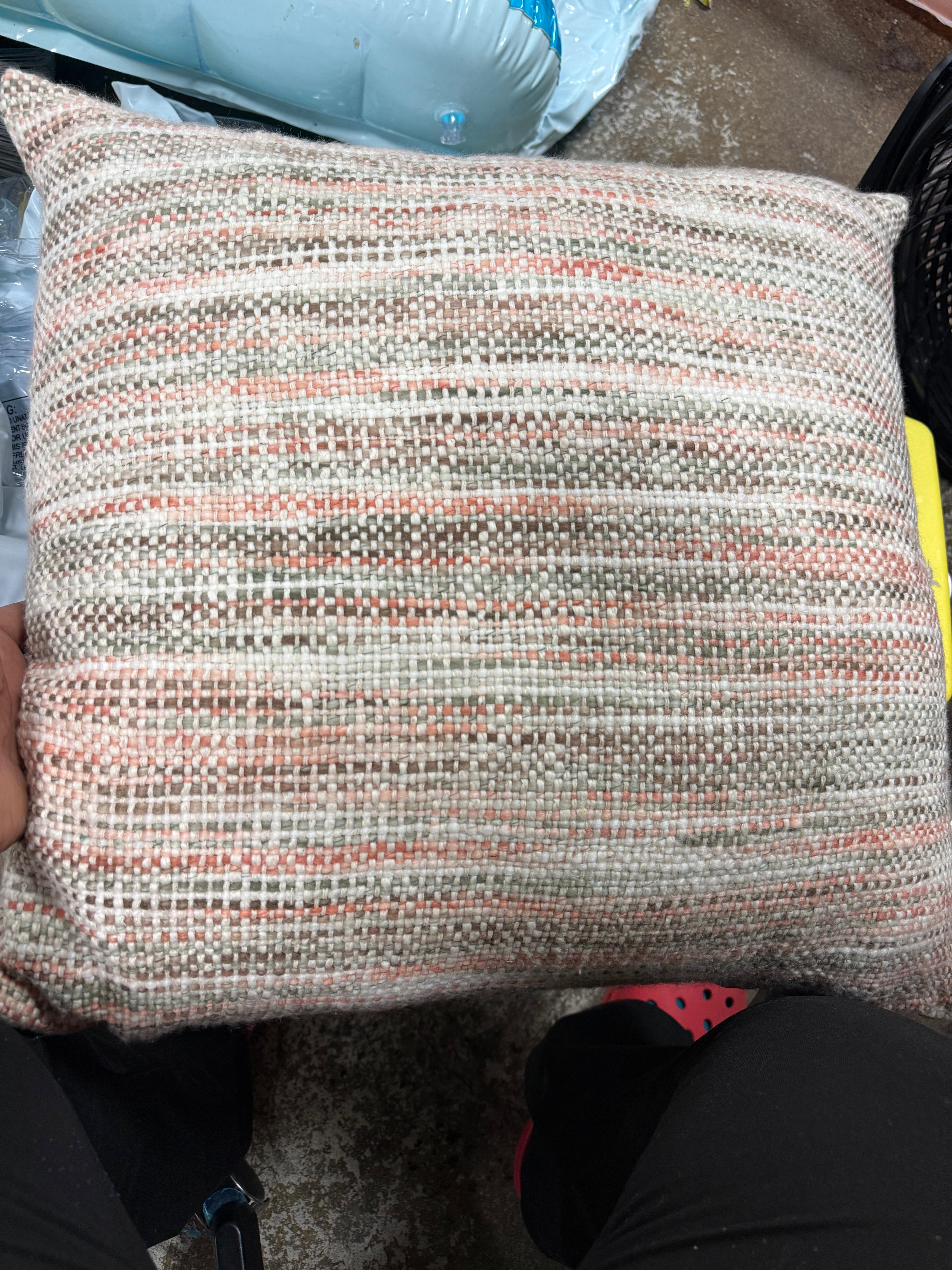 Oversized Square Woven Throw Pillow