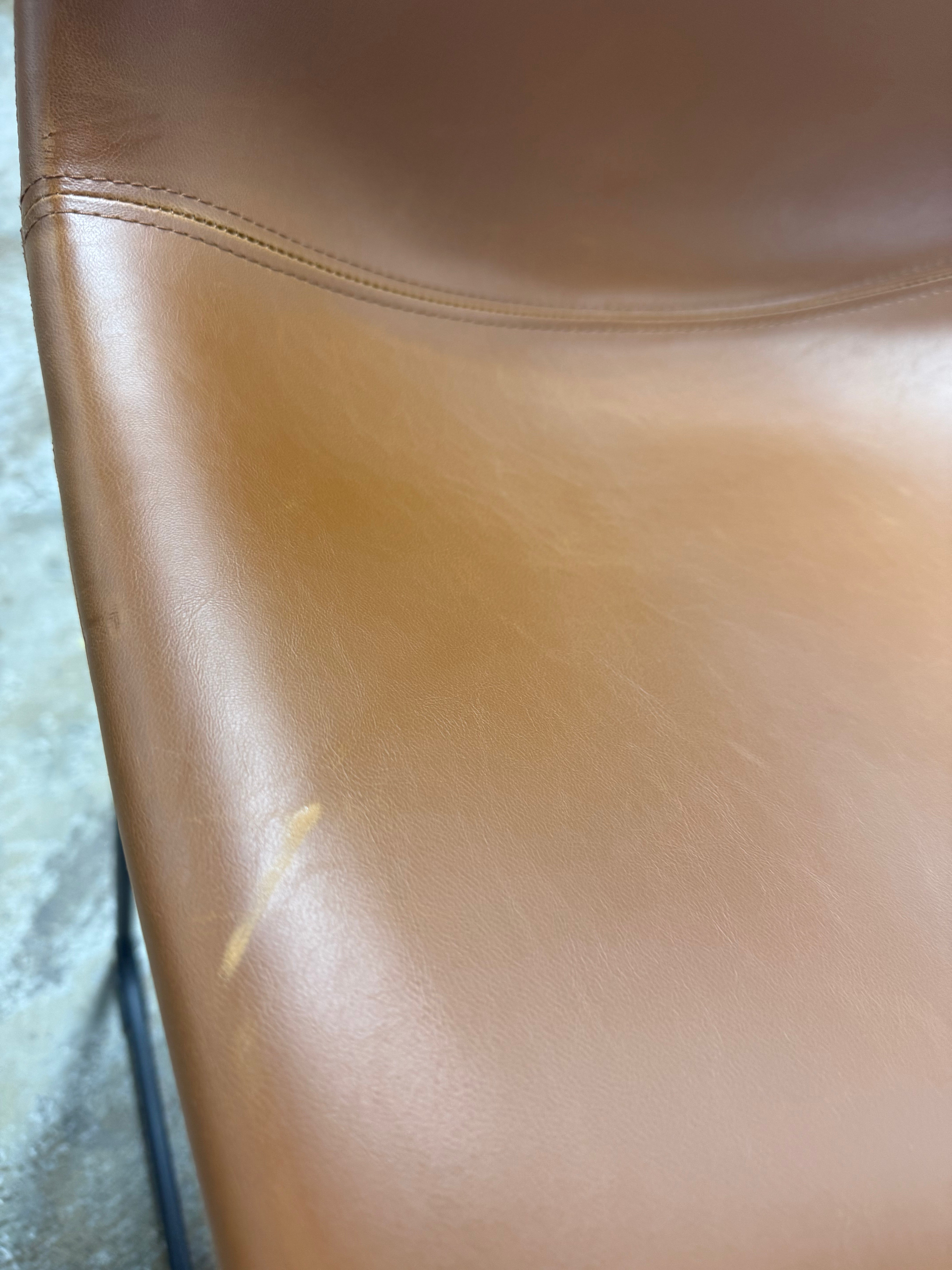 Counter Height Bar Stools 1-Piece, Faux Leather with Metal Legs