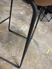 Counter Height Bar Stools 1-Piece, Faux Leather with Metal Legs